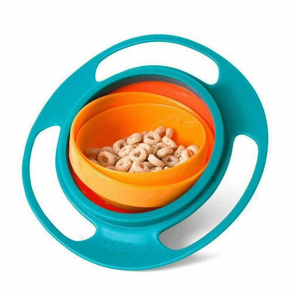 Baby Kids Feeding Bowl Magic 360 degree Rotating Gyro Toddler Infants No Spill