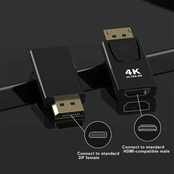 4K Displayport DP Display Port to HDMI Male Female Adapter Converter Connector