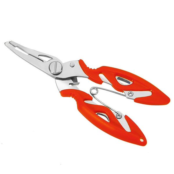 1/2PCS Fishing Pliers Scissors Line Cutter Braid Split Ring Tool Lip Grip TACKLE