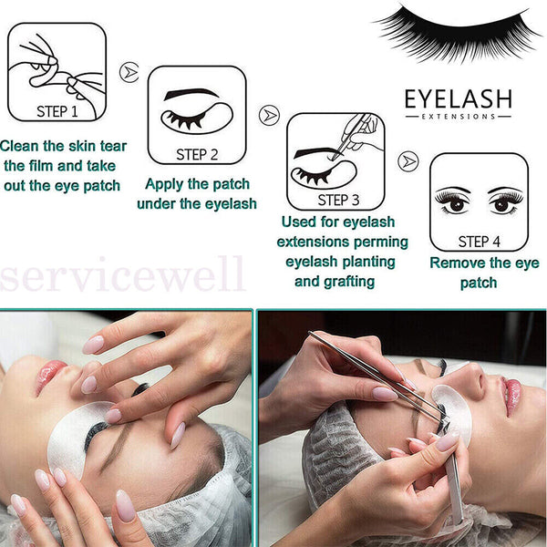 UPTO 2000 Under Eye Gel Pads Free Eyelash Extension Pad Holder Accesories