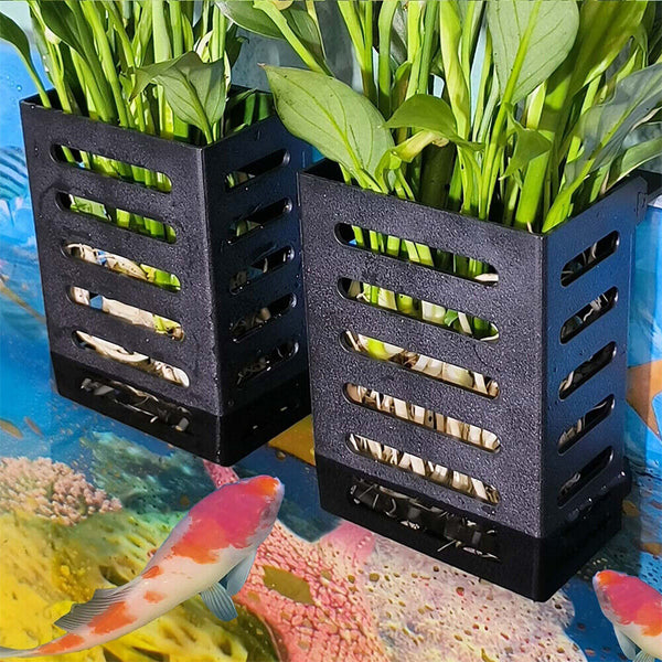 2Pcs Aquatic Plant Cup Plastic Plant Pot Holder Aquarium Fish Tank Plant Holder