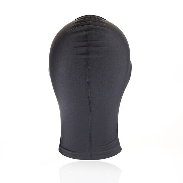 2x Black Face Mask Blindfold Head Mask Open Eye Mouth Adult Cosplay Gimp Mask