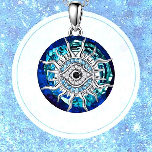 Pendant Women Evil Eye Necklace Alloy Crystal Chain Jewelry Choker Necklace Gift