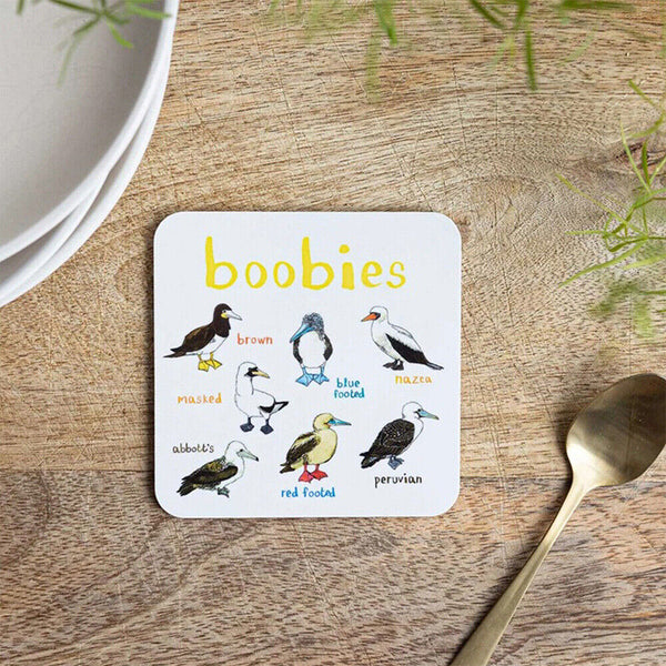 Set of 6 Bird Pun Coasters Funny Coasters Table Protect Cup Mugs Mat for Drink