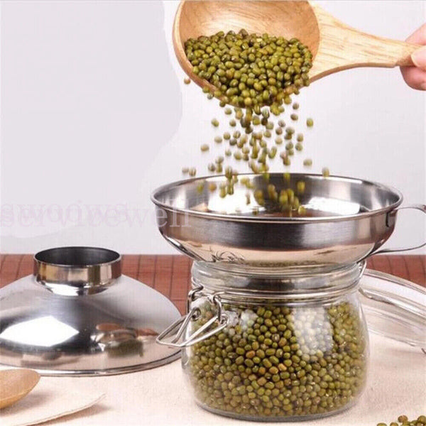 1/2 Stainless Steel Funnel Oil Liquid Funnel Metal Funnel With Detachable Filter