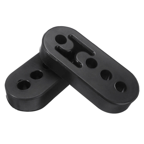 4x Universal Heavy Duty Car Exhaust Rubber Mount Brackets Hangers 4 Holes Black