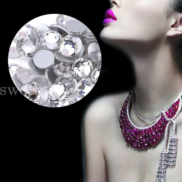 1440PCS ACRYLIC CRYSTAL FLAT BACK RHINESTONES NON-HOTFIX ASSORTED NAIL ART CRAFT