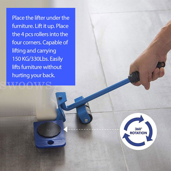Furniture Lifter Heavy Roller Move Tool Set Moving Wheel Mover Sliders Kit AU
