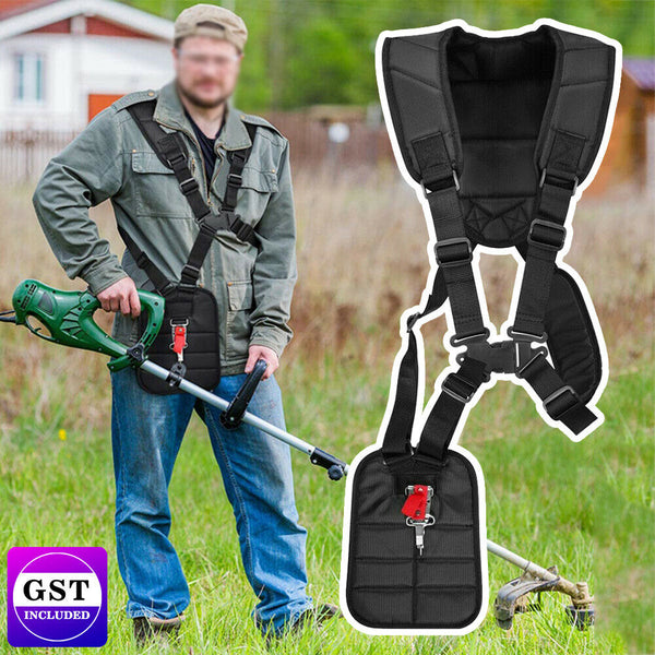 Double Shoulder Strap Harness For Brushcutter Whipper Snipper Trimmers Universal