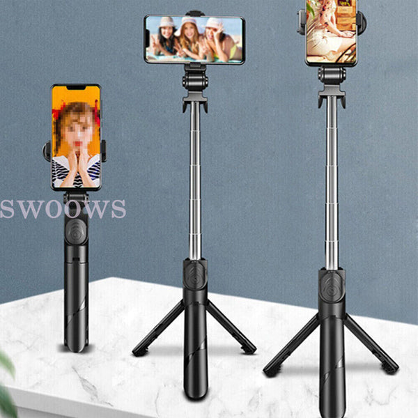 2x Flexible Tripod Holder Stand Selfie Stick With Bluetooth Remote For Phone