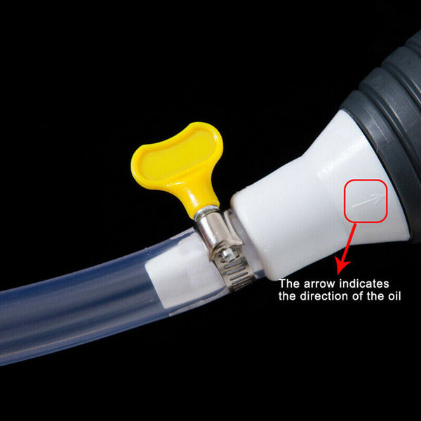 Manual Water Oil Liquid Syphon Petrol Fuel Transfer Pump Hand Siphon Pipe Hose