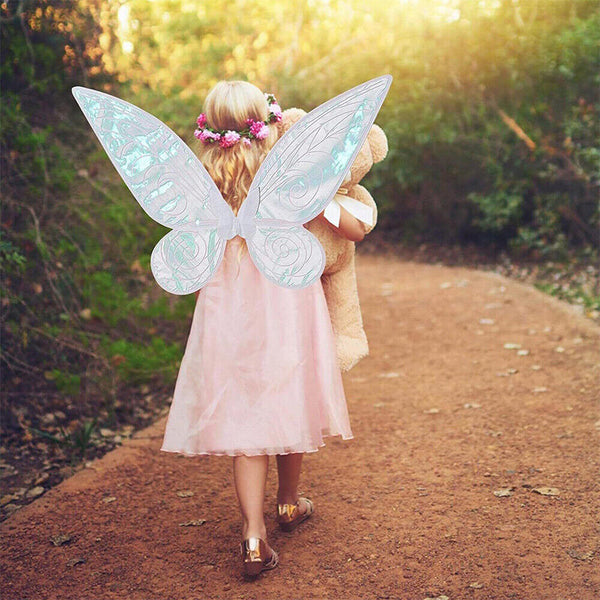 1/4PCS Butterfly Fairy Wings Costume for Women Girls Sparkle Princess Angel Wing