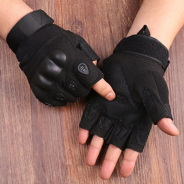 1/3Pairs Tactical Half Finger Gloves FOR Army Military Driving Fitness Sports AU