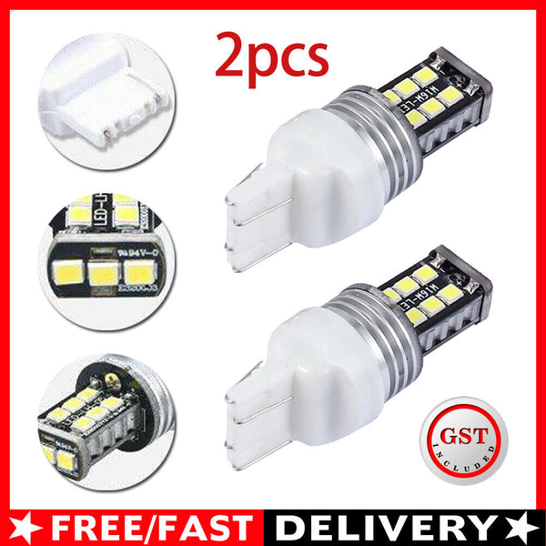 2X T20 15 LED Reverse Brake Stop Tail Light Bulb 7440  Error Free Globes