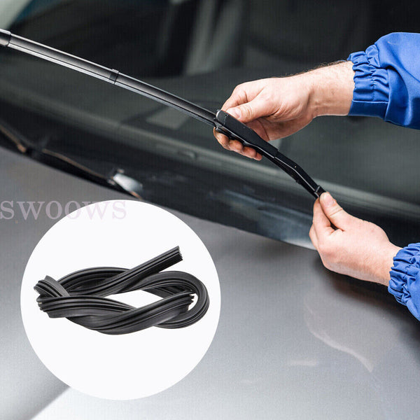 10Pcs 28" Premium Wiper Blade Refill Windshield Strip Replacement 6 mm Rubber AU