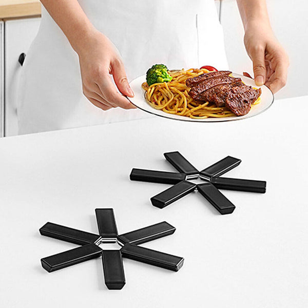 1-4PC Creative Folding Heat Insulation Pad Placemats Foldable Bowl Cup Pad AU