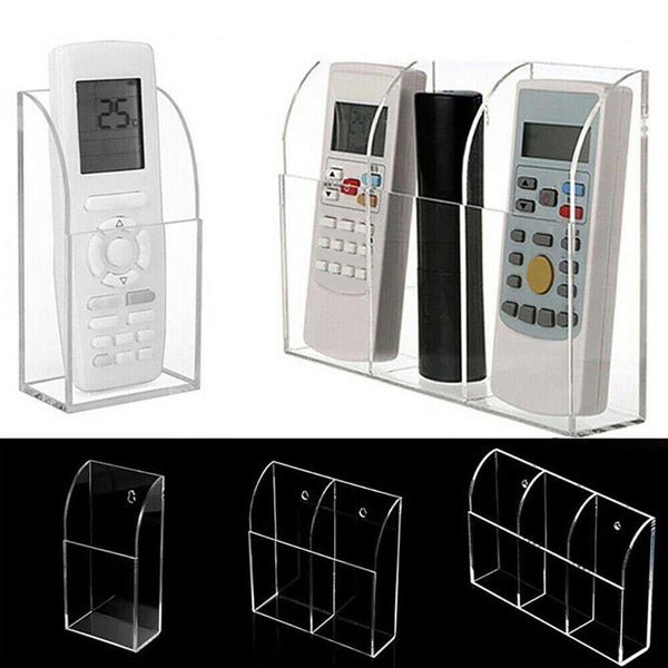 TV Remote Control Holder Wall Mount Clear Acrylic Organizer Stand Box Storage AU