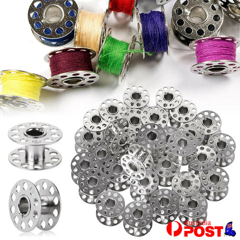 10/20/30pcs Metal Sewing Machine Bobbins Spools Empty Reusable Bobbins Spools