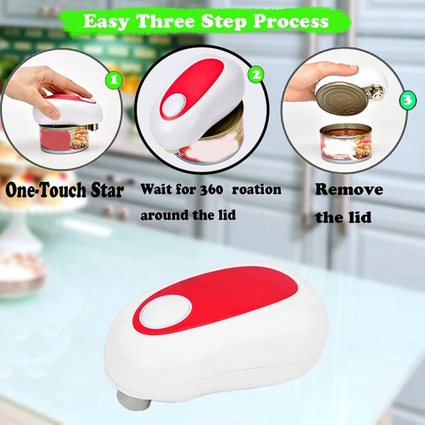 Electric Can Opener Smooth Felt Automatic Kitchen Can Opener Easy to Open Can AU