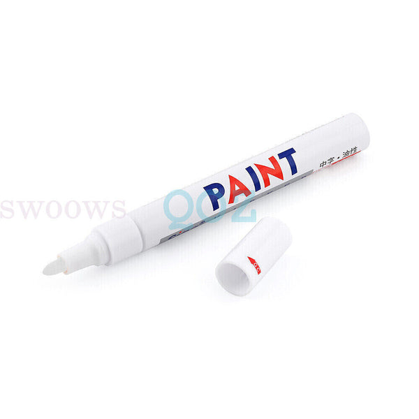 4x Waterproof White Paint Pens Permanent Marker Pen For Car Rubber Tyre Tire