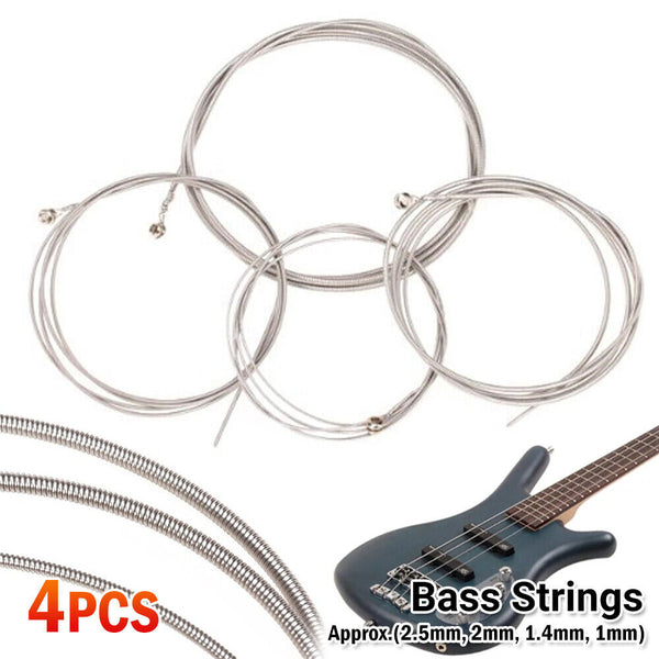 4pcs/set 4-String Bass Strings Gift for Beginner Steel Musical Instruments Parts