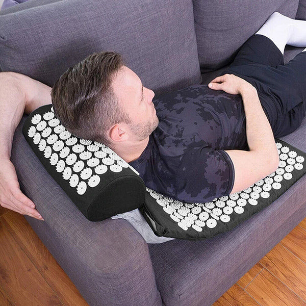 Yoga Massage Acupressure Mat & Pillow Body Foot Relax Cut Pain Stress Lying Mats