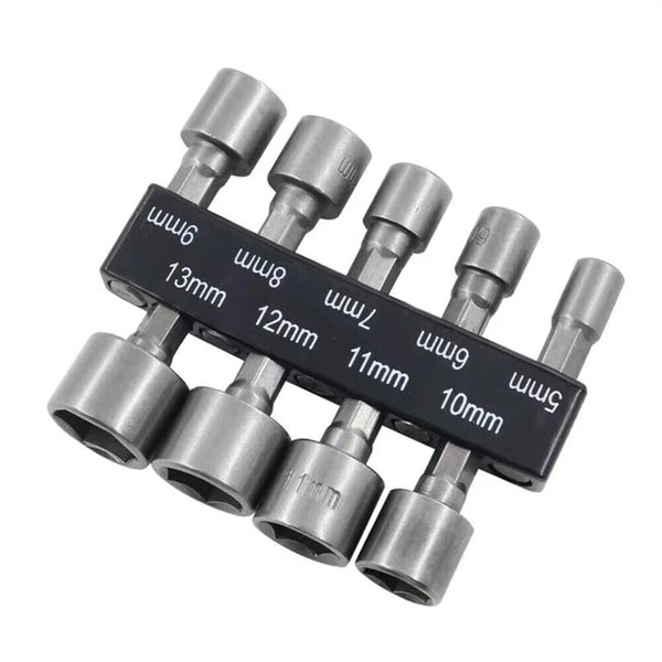 5-13mm Hex Socket Sleeve Magnetic Nut Driver Set Drill Bit Adapter Power Tool AU