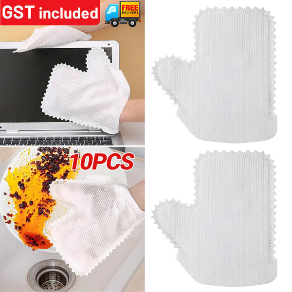 1-100PC Fish Scale Cleaning Duster Gloves Soft White For Window Glass Floor Desk