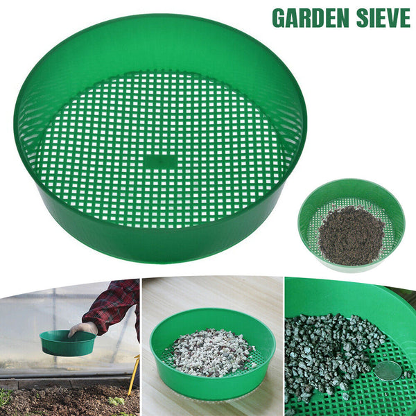 2Pcs Garden Sieve Composy Soil Sand Green Stone Mesh Soil Sieve Small Gravel AU