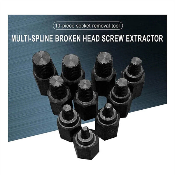 10pcs Heavy-Duty Screw Extractor Set, Screw and Bolt Extractor Set Easy Out AU