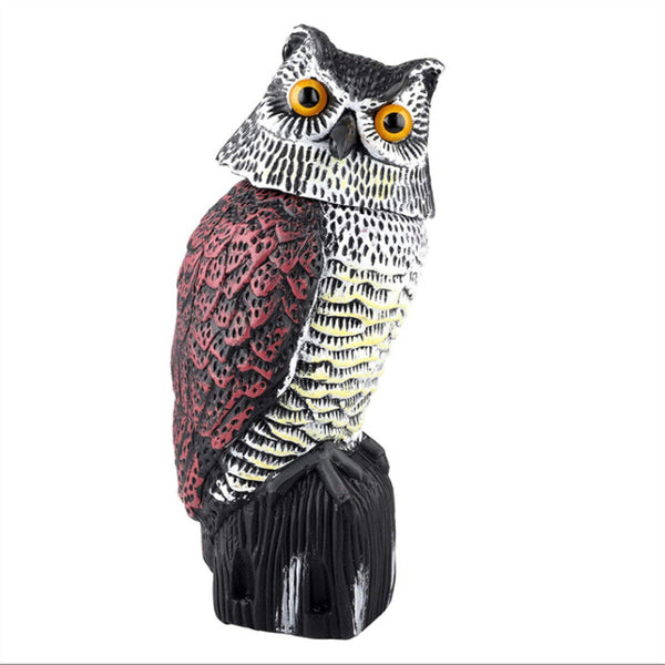 Bird Deterrent Realistic Owl Decoy Pigeon Crows Scarer Scarecrow Repeller Patio