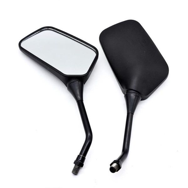 Universal Motorcycle Rearview Side Mirrors for Honda Suzuki KAWASAKI Black 10mm