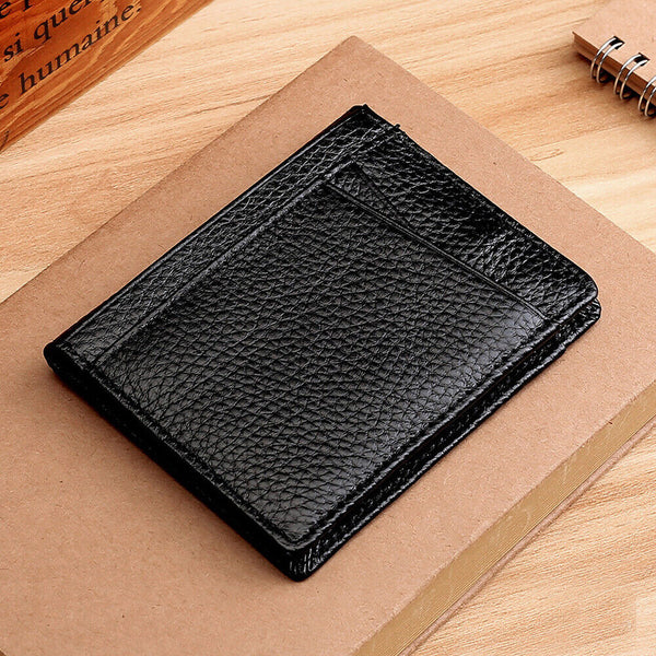 Mens Slim RFID Blocking Bifold Wallet Minimalist Black Credit Card Holder Pouch