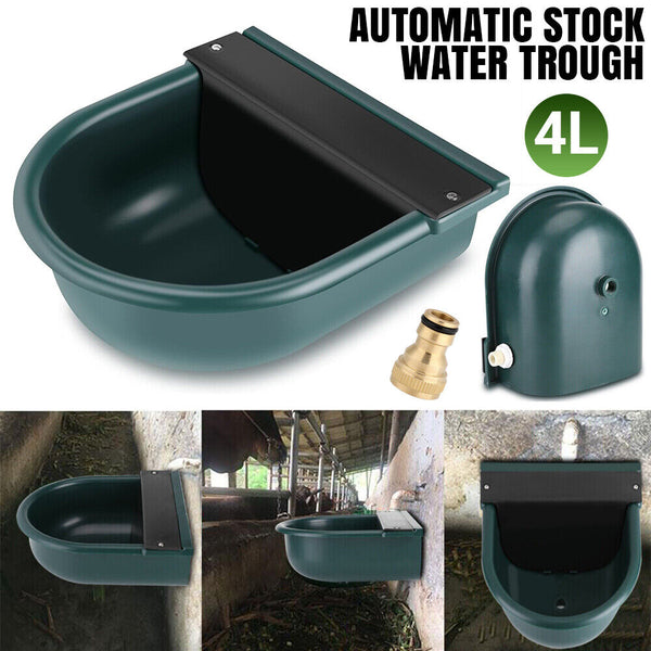 Automatic Stock Water Trough Sheep Dog Chicken Horse Cow Auto Fill Drink Bowl 4L