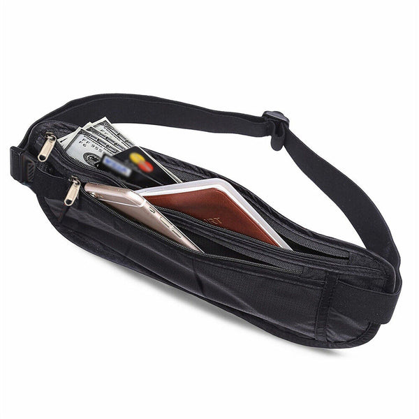 Travel Passport Waist Pouch Security Bag Blocking Cards Wallet & Money Belt