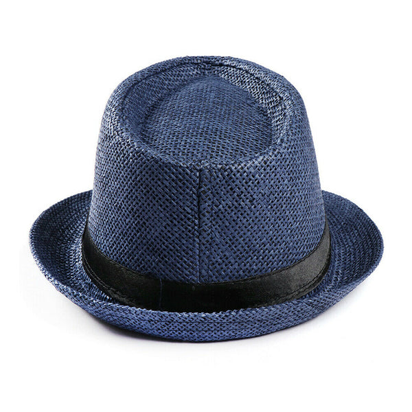 Unisex Men Women FOR Fedora Trilby Wide Brim Straw Cap Beach Sun Gentleman Hat