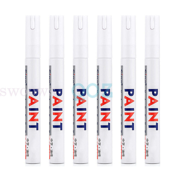 4x Waterproof White Paint Pens Permanent Marker Pen For Car Rubber Tyre Tire