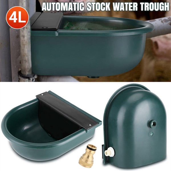 Automatic Stock Water Trough Sheep Dog Chicken Horse Cow Auto Fill Drink Bowl 4L