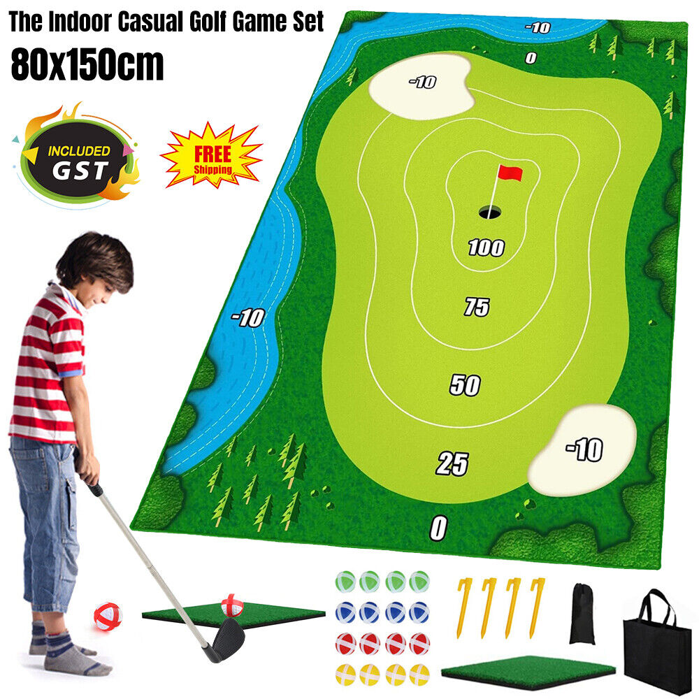 The Indoor Casual Golf Game Set Chipping Golf Game Mat with 16 Grip Golf Balls