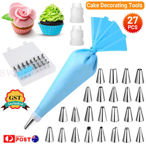 Cake Decorating Kit Turntable Pastry Cream Bags Icing Piping Nozzles Tips Tools