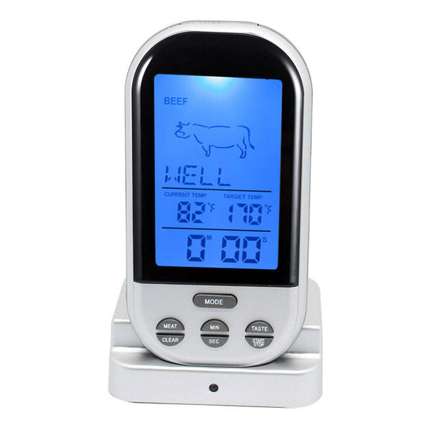 Food Meat Oven BBQ Thermometer Digital Wireless Remote Probe Cooking Set Grill