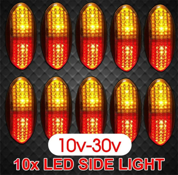 10X LED Clearance Lights Side Marker Amber Red Indicators Trailer Truck RV Lamp