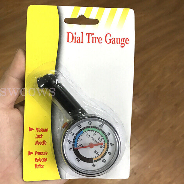 Tire Pressure Guage Dial Car Bike Truck Auto Air PSI Meter Tester Tyre Gauge