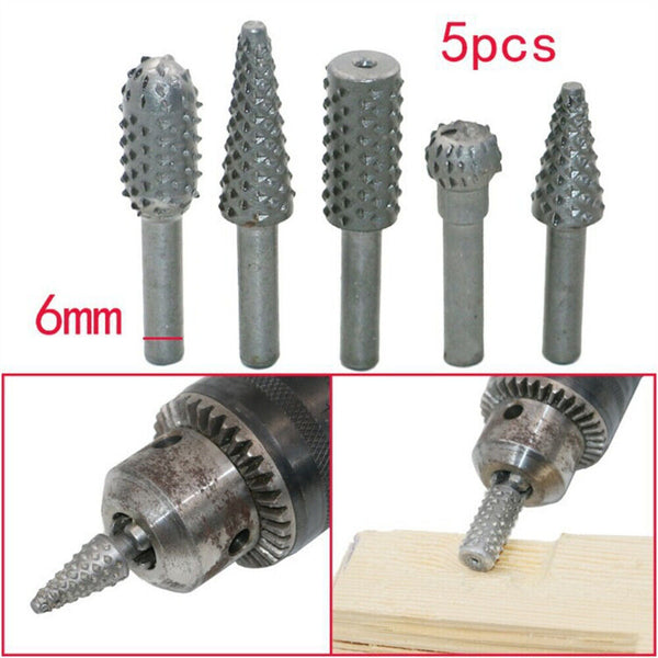 5 PCS Rotary Rasp Steel Solid Carbide For Dremel Rotary Tool Bit Accessories AU