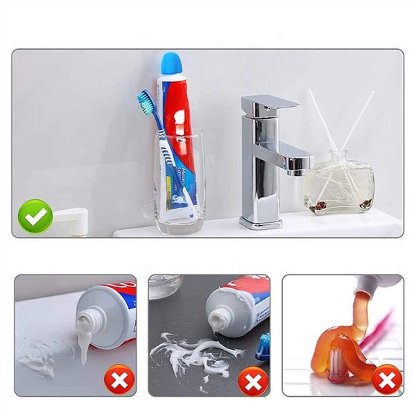 5/10x Silicone Toothpaste Cap Self-sealing Squeezer Toothpaste Pump Dispenser