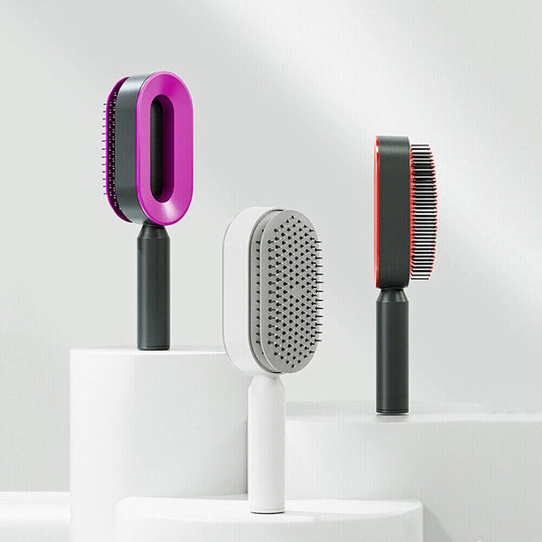 New Hair Brush Self-cleaning Air Cushion Comb Comfortable for Salon Hairdress AU