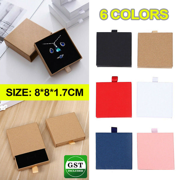 1-10PCS Jewellery Gift Boxes Necklace Ring Bracelet Bangle Earring Cardboard Box