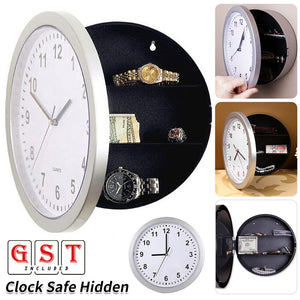 Security Money Cash Compartment Stash Box Clock Safe Hidden Wall Secret Jewelry