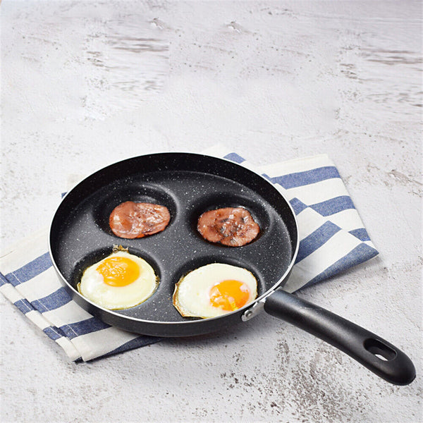 4 Holes Korean Frying Pan Carote Non-stick Round Fry Egg Pancake Pan Giftbox