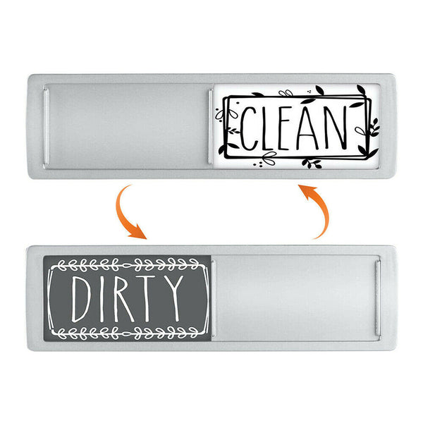 Clean Dirty Dishwasher Magnet Indicator Sign Non-Scratch Simple Sliding Kitchen